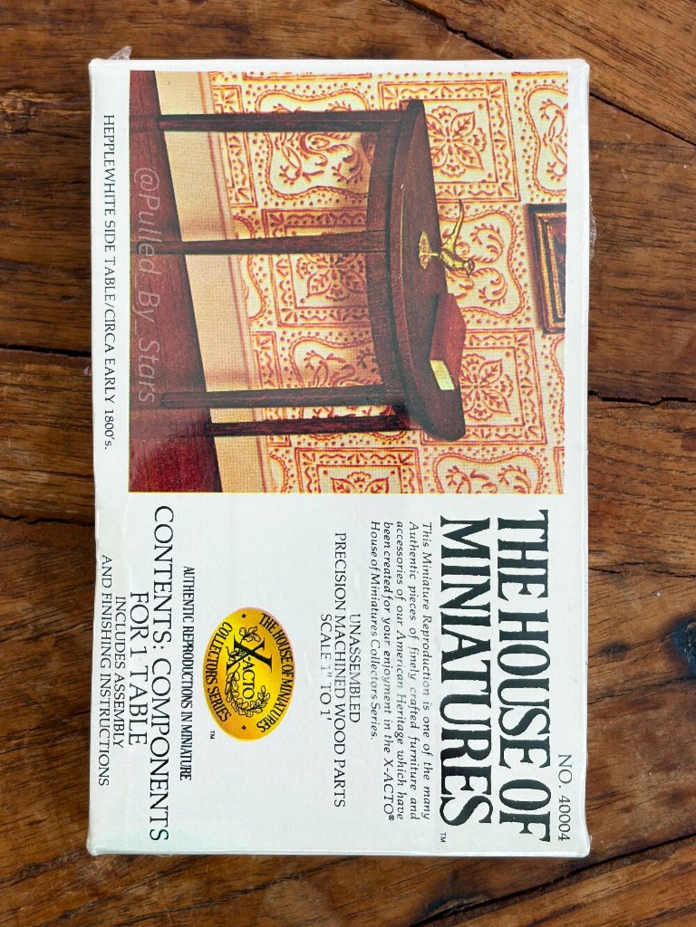 NEW Vtg ‘70s THE HOUSE OF MINIATURES Hepplewhite Side Table c. 1800’s, No. 40004 - Picture 3 of 11